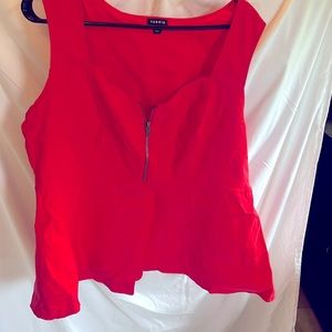 Torrid pink peplum tank. Size 2.
